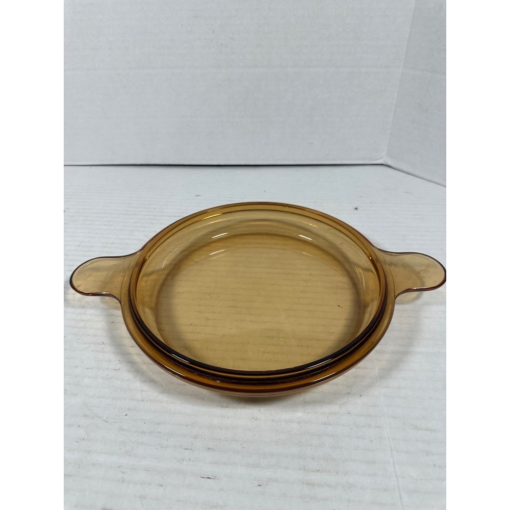 Visions Corning Amber Dutch Oven Lid 9.5 Inch Vintage Replacement Cover France